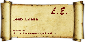 Leeb Emese névjegykártya